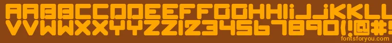 SpleenMachinePk Font – Orange Fonts on Brown Background