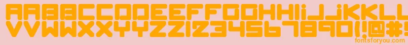 Czcionka SpleenMachinePk – pomarańczowe czcionki na różowym tle