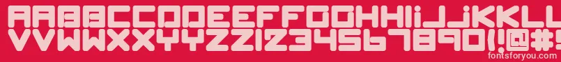フォントSpleenMachinePk – 赤い背景にピンクのフォント