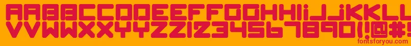 SpleenMachinePk Font – Red Fonts on Orange Background