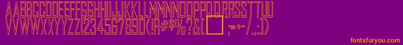 HollowgothicCapsMedium Font – Orange Fonts on Purple Background