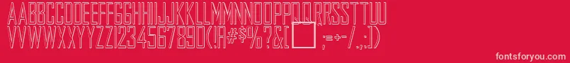 HollowgothicCapsMedium-Schriftart – Rosa Schriften auf rotem Hintergrund