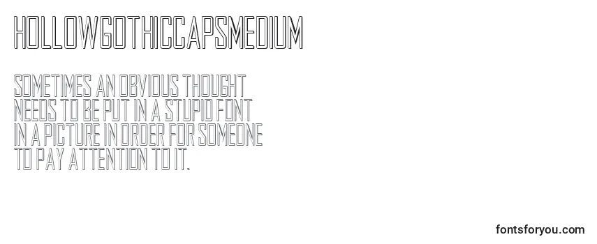 Review of the HollowgothicCapsMedium Font
