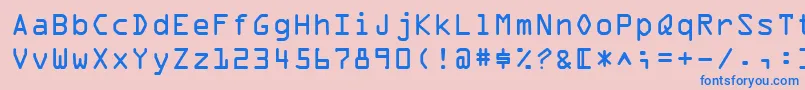 フォントOcrAIi – ピンクの背景に青い文字