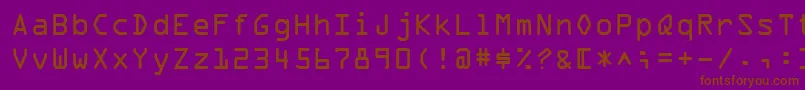 OcrAIi Font – Brown Fonts on Purple Background