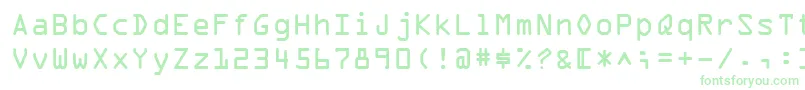 OcrAIi Font – Green Fonts on White Background