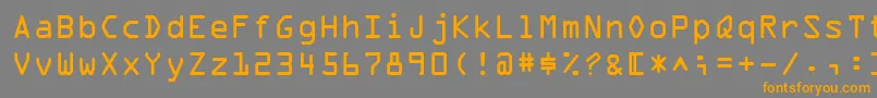 OcrAIi Font – Orange Fonts on Gray Background