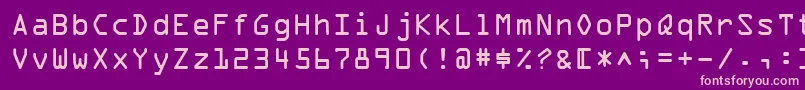 OcrAIi Font – Pink Fonts on Purple Background