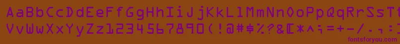Czcionka OcrAIi – fioletowe czcionki na brązowym tle