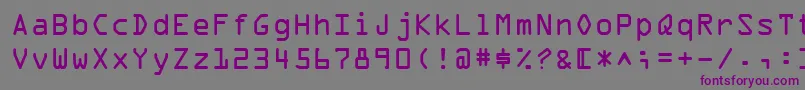 Шрифт OcrAIi – фиолетовые шрифты на сером фоне