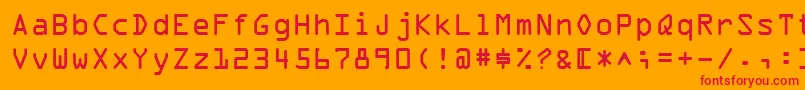 フォントOcrAIi – オレンジの背景に赤い文字