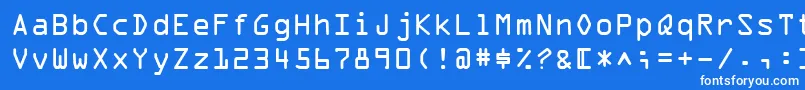 フォントOcrAIi – 青い背景に白い文字