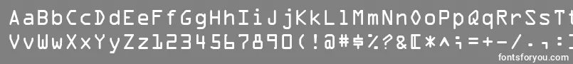 OcrAIi Font – White Fonts on Gray Background