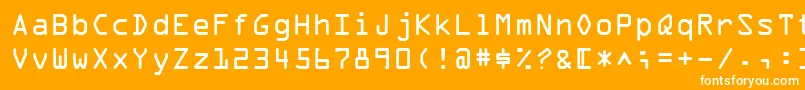 フォントOcrAIi – オレンジの背景に白い文字