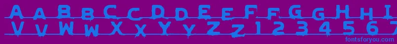 fuente LvdcGncdRmx2 – Fuentes Azules Sobre Fondo Morado