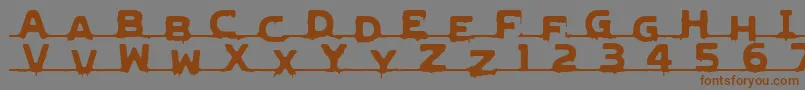 Шрифт LvdcGncdRmx2 – коричневые шрифты на сером фоне