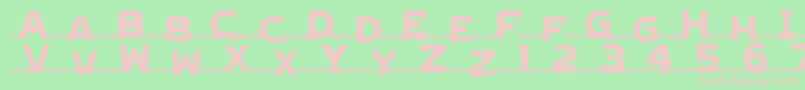 LvdcGncdRmx2 Font – Pink Fonts on Green Background