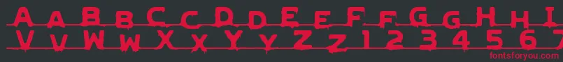 LvdcGncdRmx2-Schriftart – Rote Schriften auf schwarzem Hintergrund