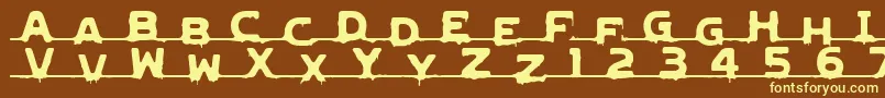 Police LvdcGncdRmx2 – polices jaunes sur fond brun