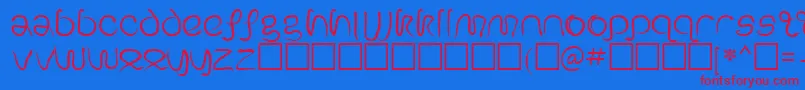 SerpentRegular Font – Red Fonts on Blue Background