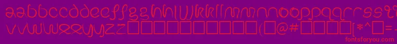 SerpentRegular-Schriftart – Rote Schriften auf violettem Hintergrund