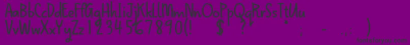 Fonte QokipopsFree – fontes pretas em um fundo violeta