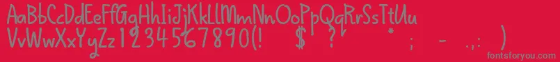 QokipopsFree Font – Gray Fonts on Red Background