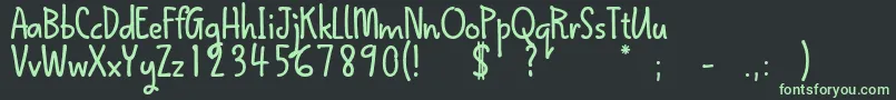 QokipopsFree Font – Green Fonts on Black Background