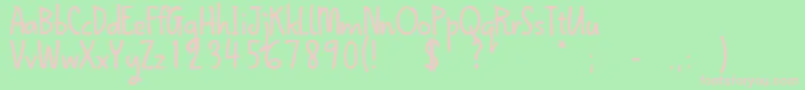 QokipopsFree Font – Pink Fonts on Green Background