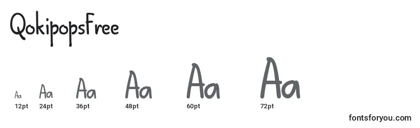 QokipopsFree Font Sizes