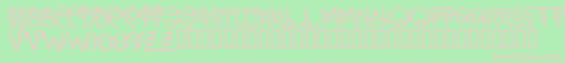 Marto Font – Pink Fonts on Green Background