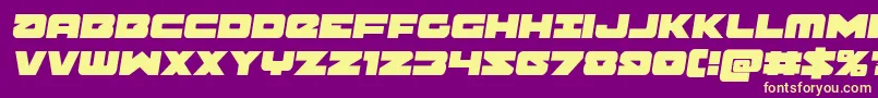 Banjinsemital Font – Yellow Fonts on Purple Background