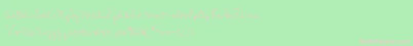 MtfColleenCursive Font – Pink Fonts on Green Background