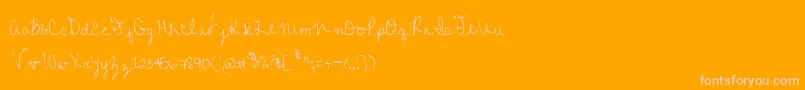 Шрифт MtfColleenCursive – розовые шрифты на оранжевом фоне