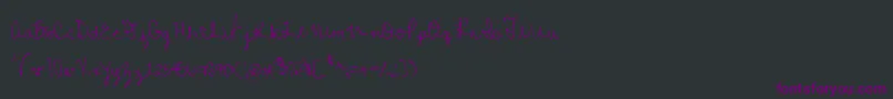 MtfColleenCursive-Schriftart – Violette Schriften auf schwarzem Hintergrund