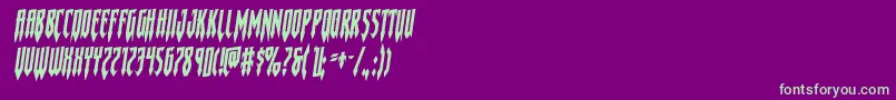 Gotharcticarotal Font – Green Fonts on Purple Background