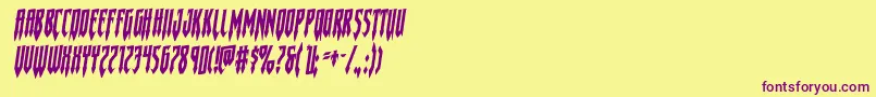 Gotharcticarotal Font – Purple Fonts on Yellow Background