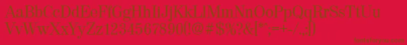 ValenciaserialRegular Font – Brown Fonts on Red Background
