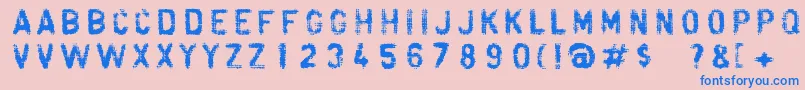 Fibra Font – Blue Fonts on Pink Background