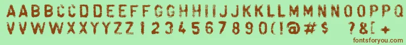 Fibra Font – Brown Fonts on Green Background