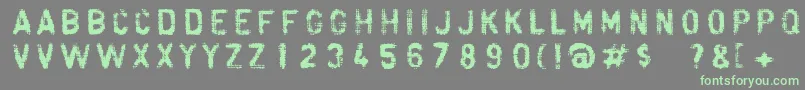 Fibra Font – Green Fonts on Gray Background