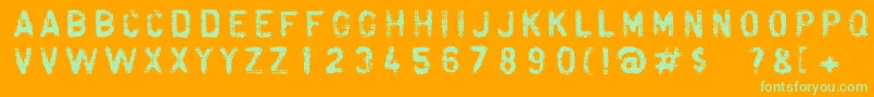 Fibra Font – Green Fonts on Orange Background