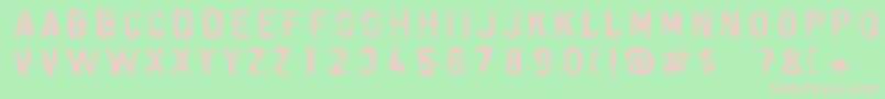 Fibra Font – Pink Fonts on Green Background