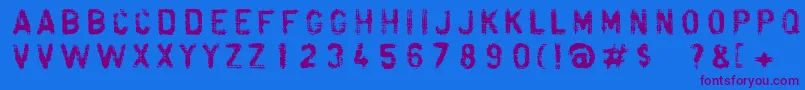 Fibra Font – Purple Fonts on Blue Background