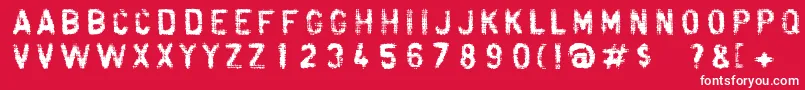 Fibra Font – White Fonts on Red Background