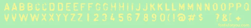 Fibra Font – Yellow Fonts on Green Background