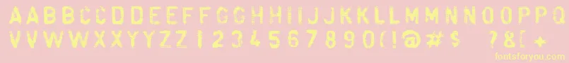 Fibra Font – Yellow Fonts on Pink Background