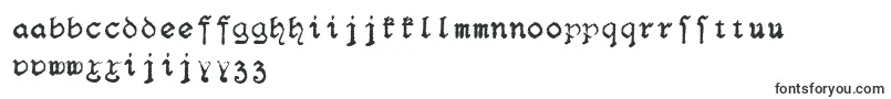 F25Blacklettertypewriter-Schriftart – niederländische Schriften