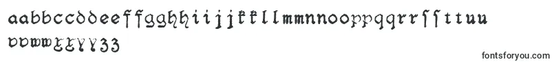 F25Blacklettertypewriter-Schriftart – katalanische Schriften