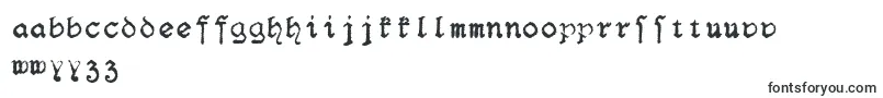 F25Blacklettertypewriter-Schriftart – suahelische Schriften